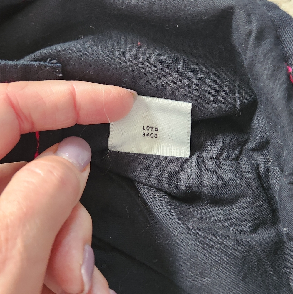 Vintage 80s Embroidered black Units Jacket Linen Cotton Blend Paisley Floral XL - Picture 12 of 16